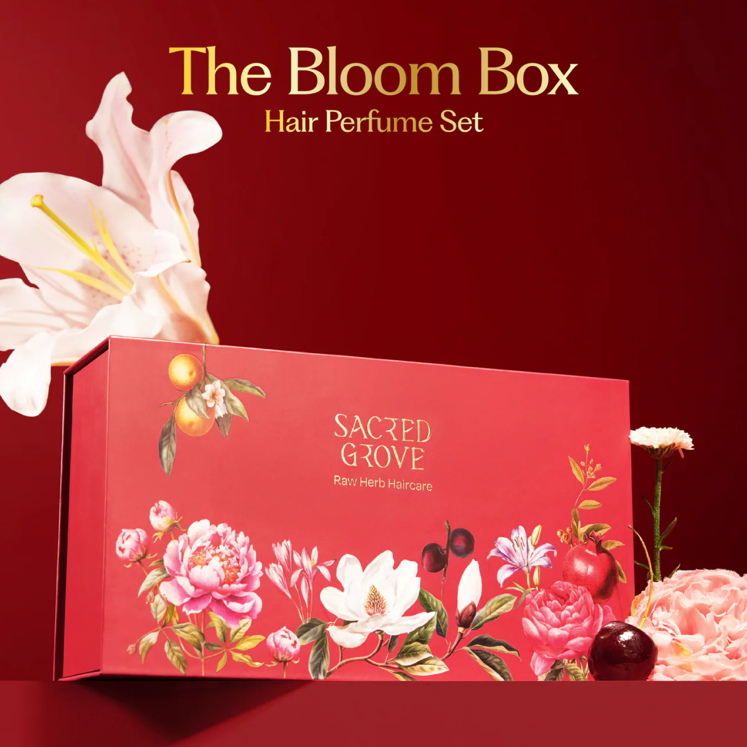 Hair Perfume Bloom Box Perfume Gift Set for Women Floral Hair Mist Alcohol Free (100ml) | Sacred Grove at Broadway