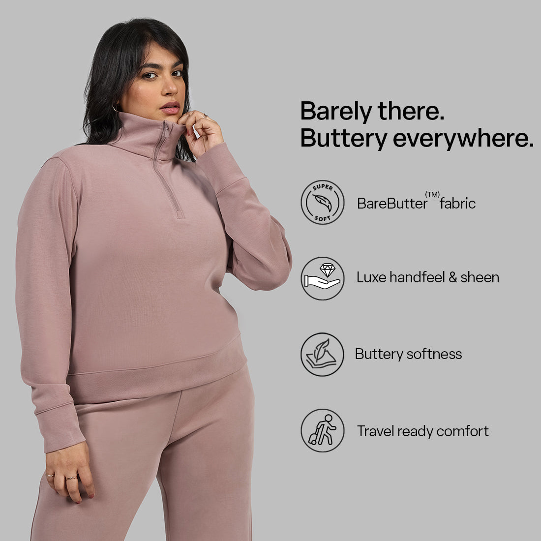 BareButter™ Pullover With Zipper | BlissClub at Broadway