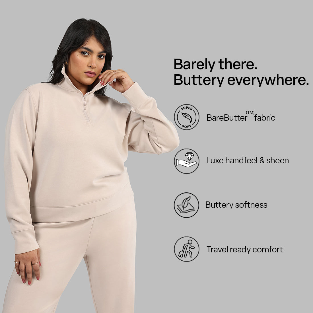 BareButter™ Pullover With Zipper | BlissClub at Broadway