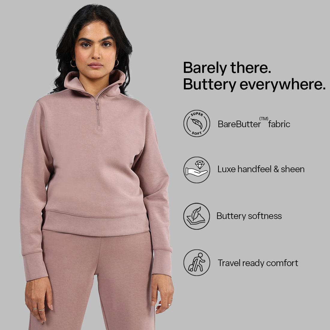 BareButter™ Pullover With Zipper | BlissClub at Broadway