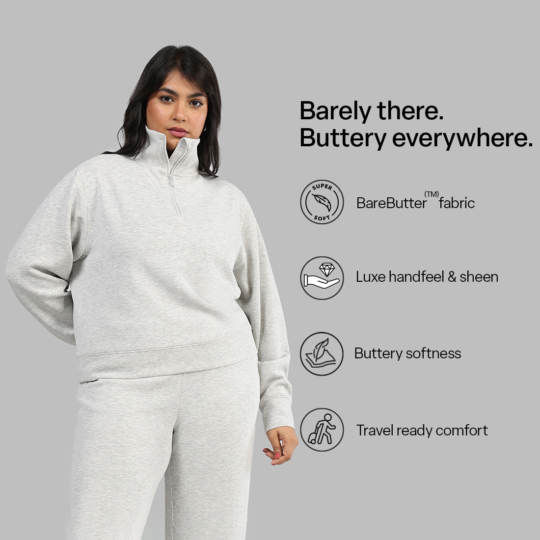 BareButter™ Pullover With Zipper | BlissClub at Broadway
