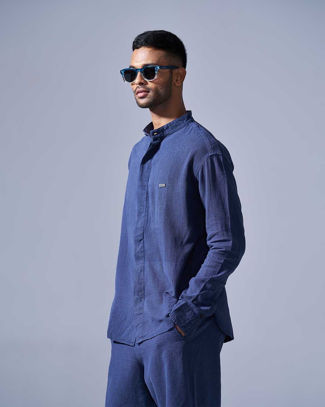 RWDY MONO FLOW SHIRT | COASTAL NAVY | RWDY at Broadway