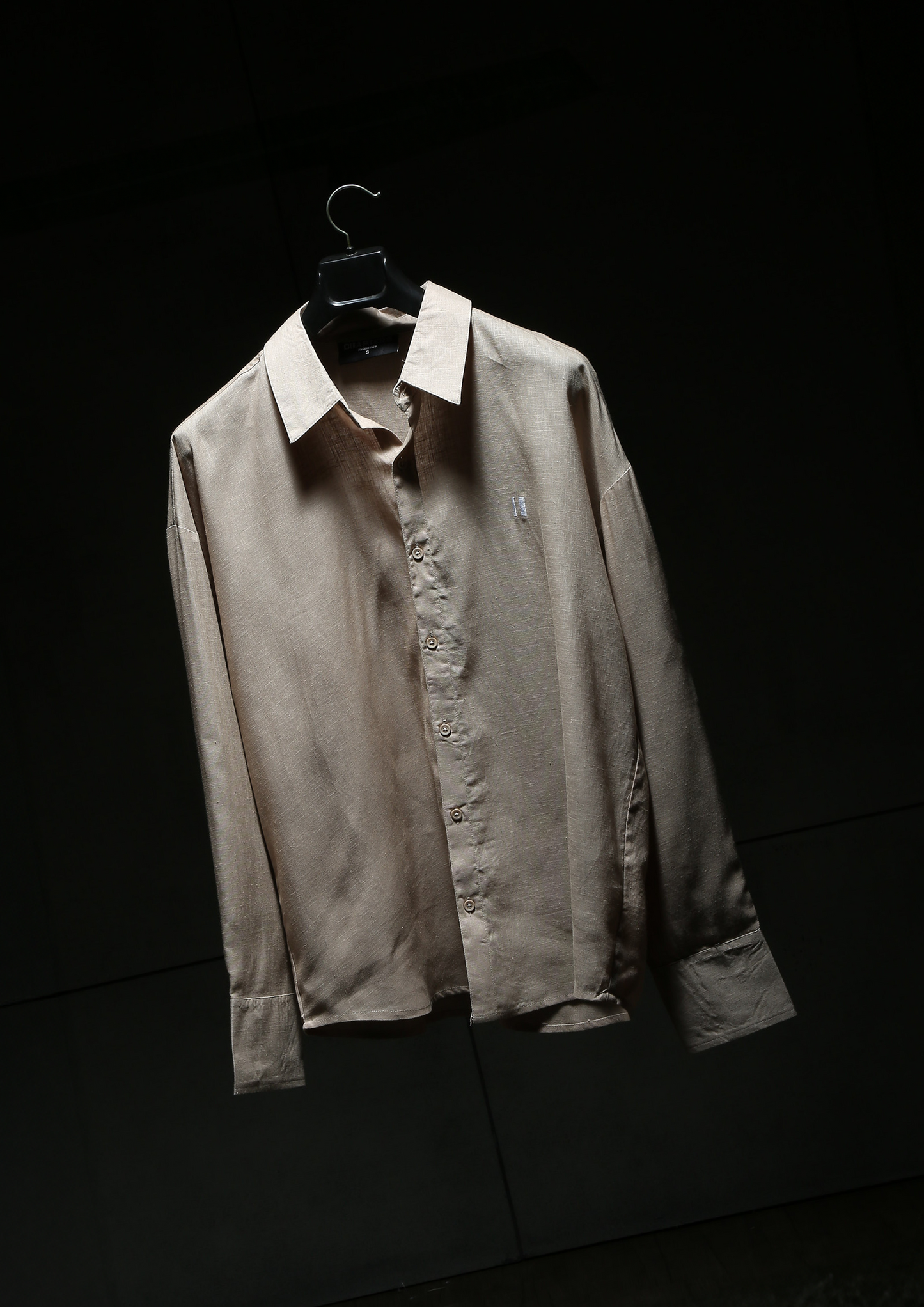 Chapter2Drip Beige linen shirt â€” view 3