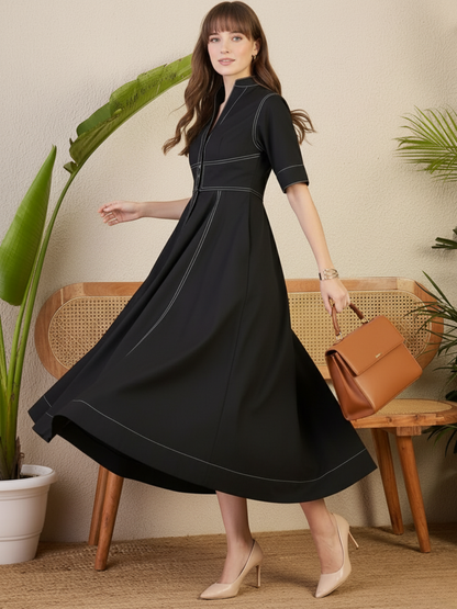 Panelled Corset Midi Dress