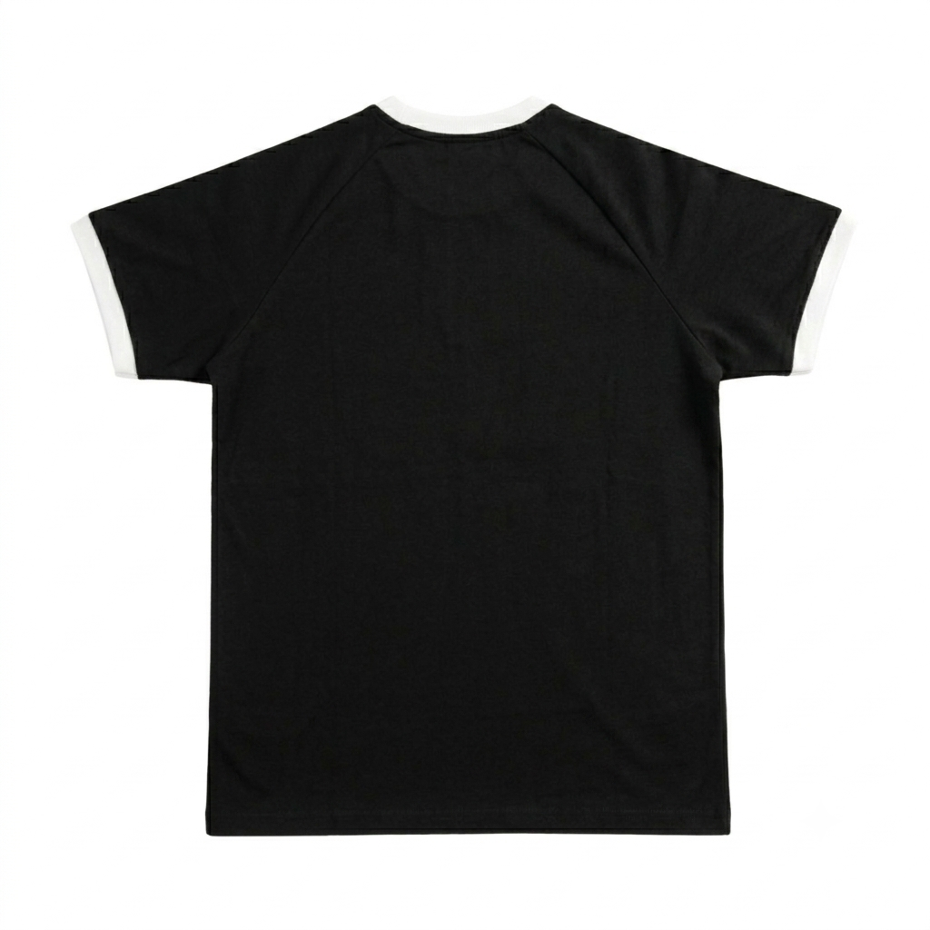 Ringer Raglan Tee - Black / White