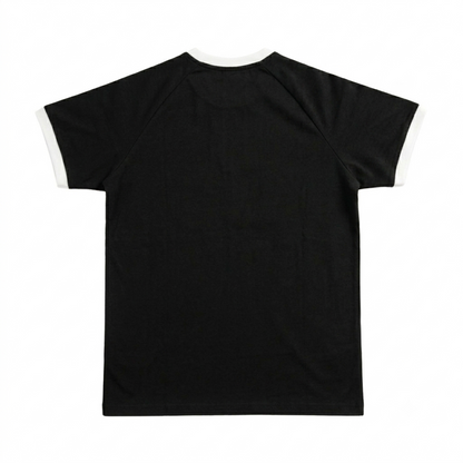Ringer Raglan Tee - Black / White