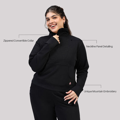 BlissTerry™ Cotton Pullover with Zipper