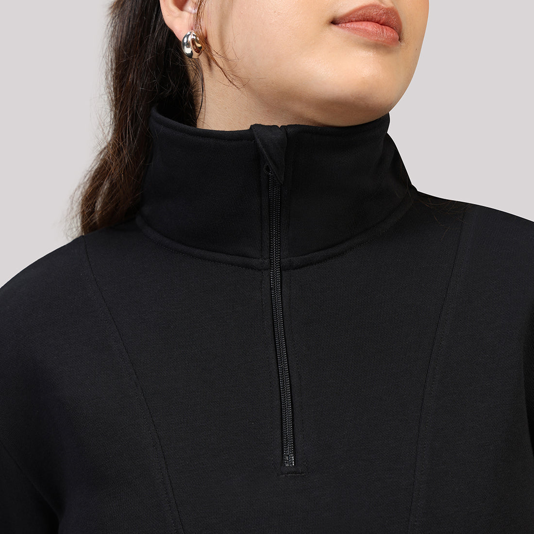 BlissTerry™ Cotton Pullover with Zipper
