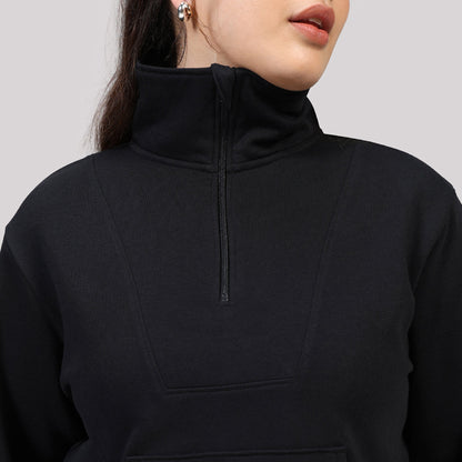 BlissTerry™ Cotton Pullover with Zipper
