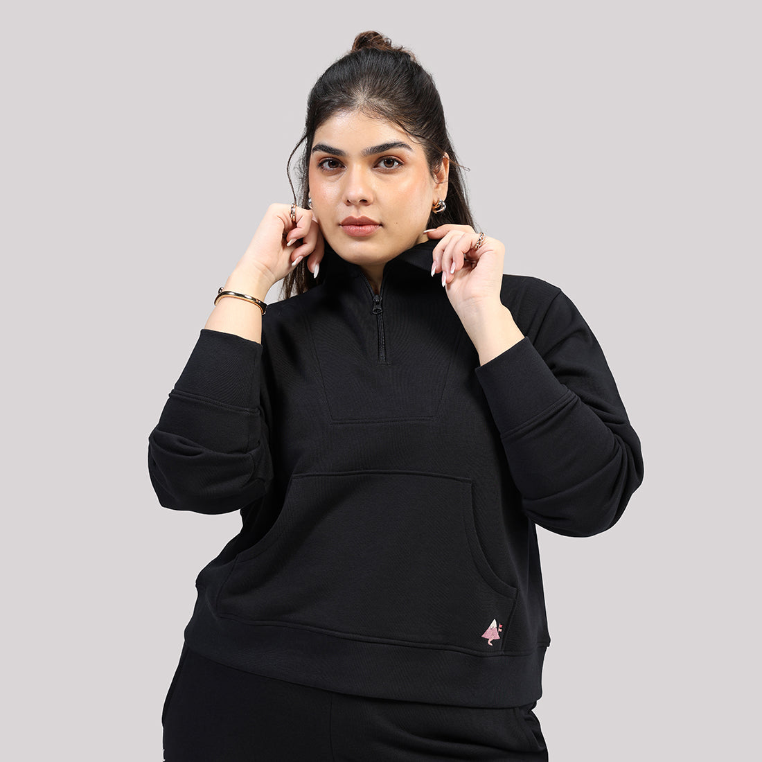 BlissTerry™ Cotton Pullover with Zipper