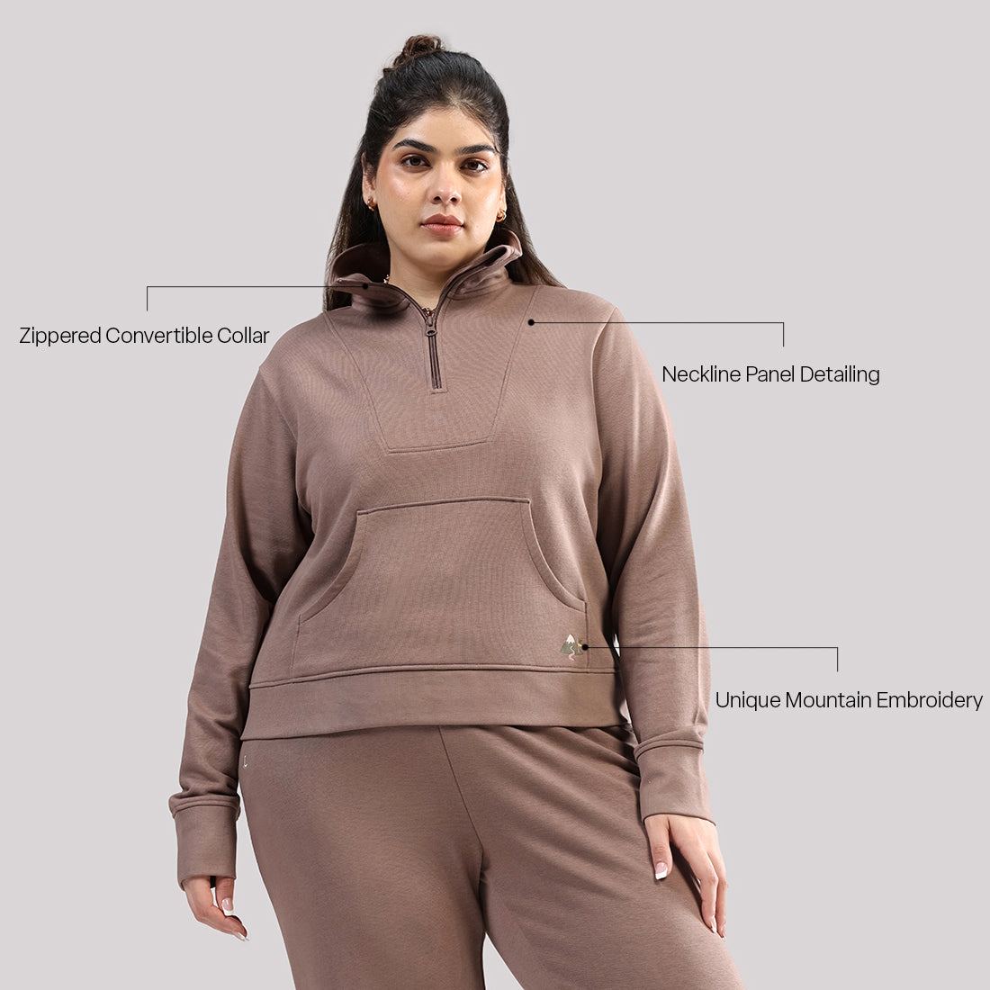 BlissTerry™ Cotton Pullover with Zipper