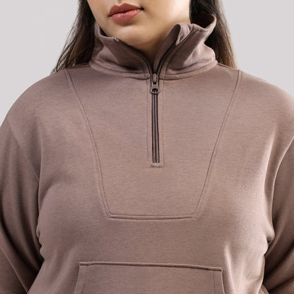 BlissTerry™ Cotton Pullover with Zipper