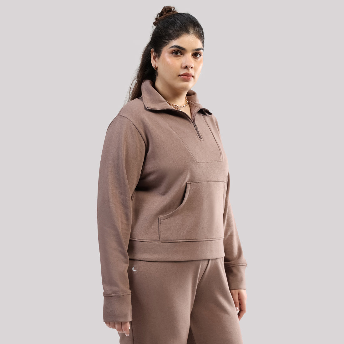 BlissTerry™ Cotton Pullover with Zipper
