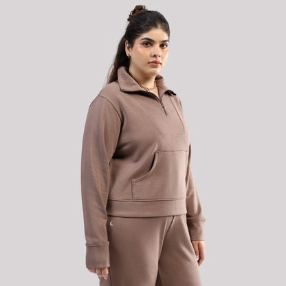 BlissTerry™ Cotton Pullover with Zipper