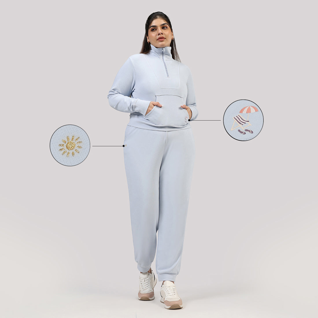 BlissTerry™ Cotton Pullover with Zipper