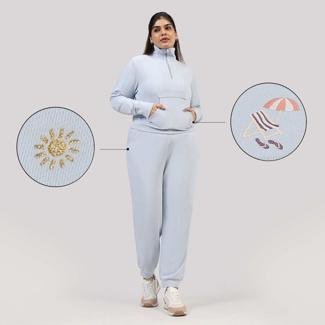 BlissTerry™ Cotton Pullover with Zipper