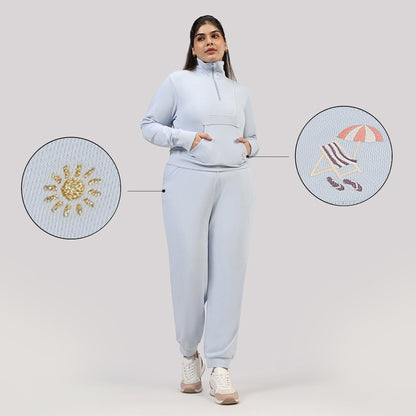 BlissTerry™ Cotton Pullover with Zipper