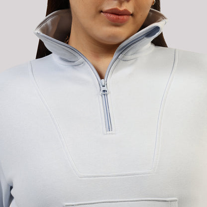 BlissTerry™ Cotton Pullover with Zipper