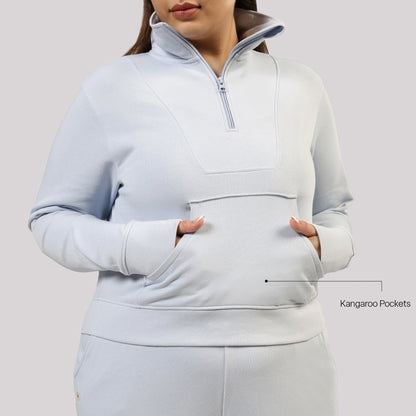 BlissTerry™ Cotton Pullover with Zipper