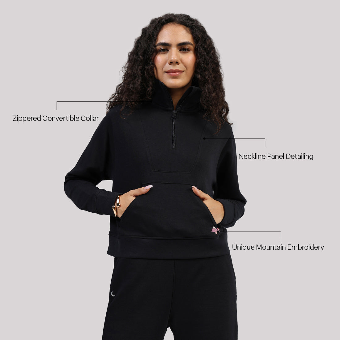 BlissTerry™ Cotton Pullover with Zipper