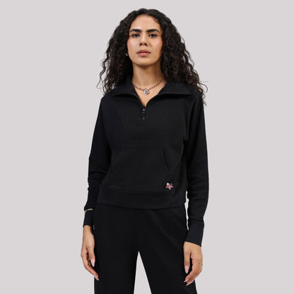 BlissTerry™ Cotton Pullover with Zipper