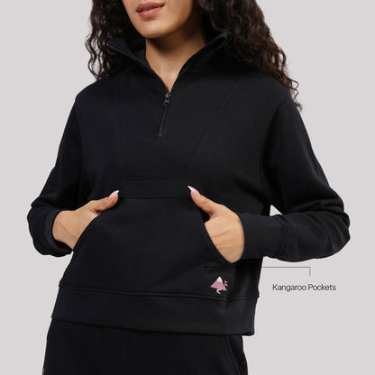 BlissTerry™ Cotton Pullover with Zipper