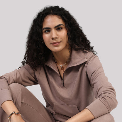 BlissTerry™ Cotton Pullover with Zipper