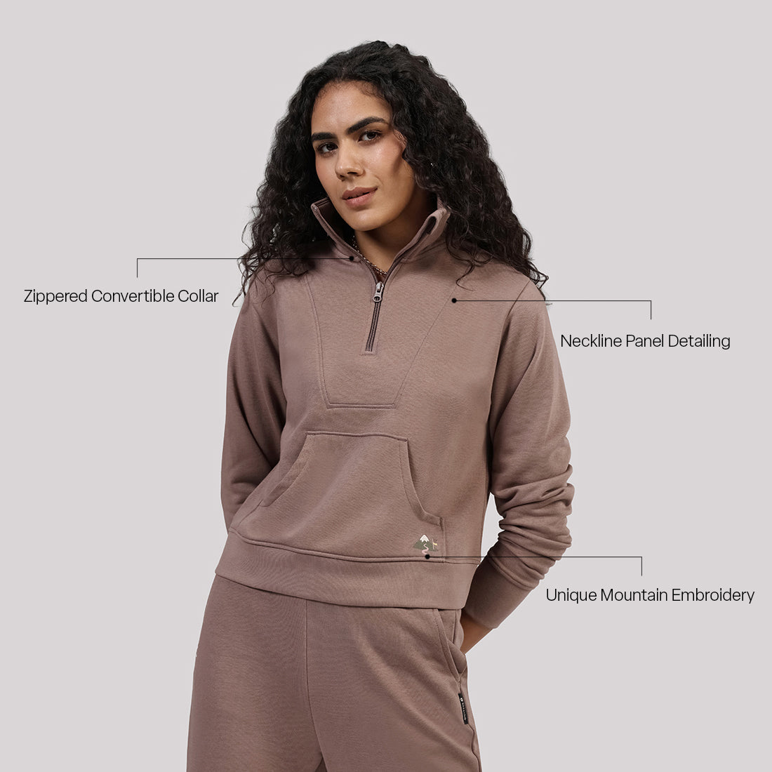 BlissTerry™ Cotton Pullover with Zipper