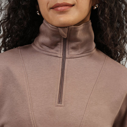 BlissTerry™ Cotton Pullover with Zipper