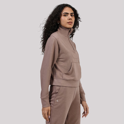 BlissTerry™ Cotton Pullover with Zipper