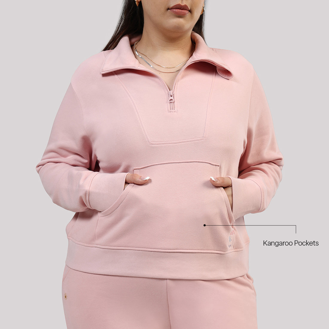 BlissTerry™ Cotton Pullover with Zipper