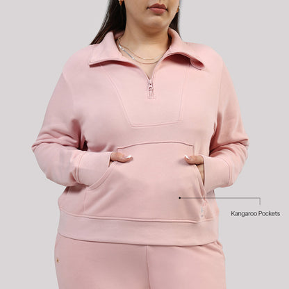 BlissTerry™ Cotton Pullover with Zipper