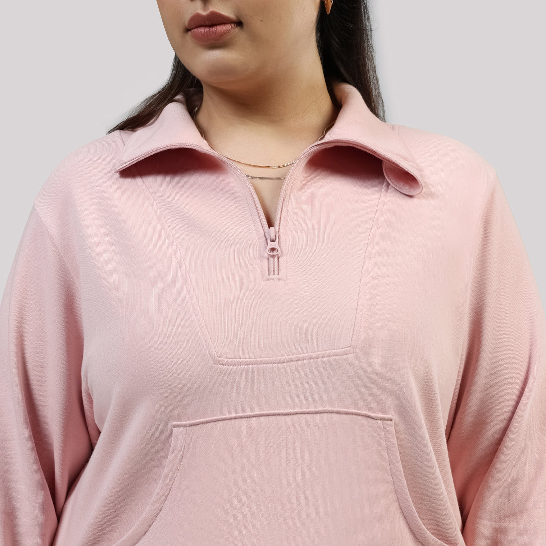 BlissTerry™ Cotton Pullover with Zipper