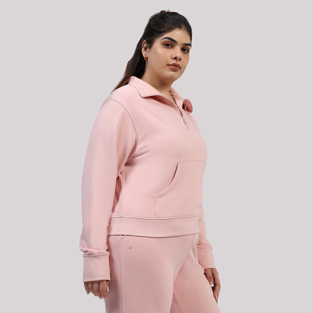 BlissTerry™ Cotton Pullover with Zipper