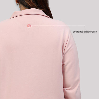BlissTerry™ Cotton Pullover with Zipper