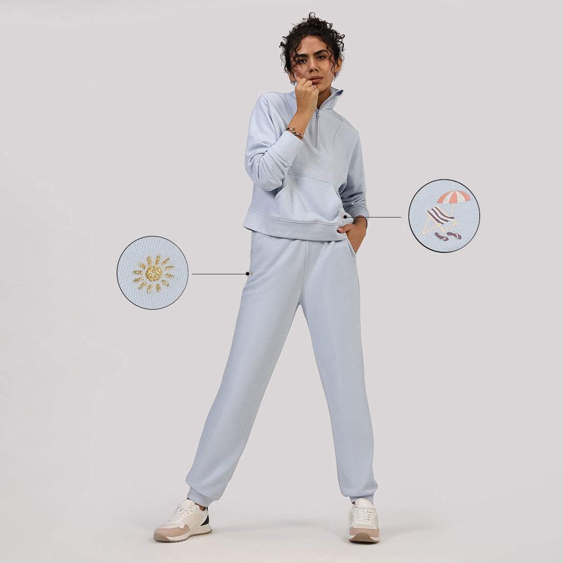 BlissTerry™ Cotton Pullover with Zipper