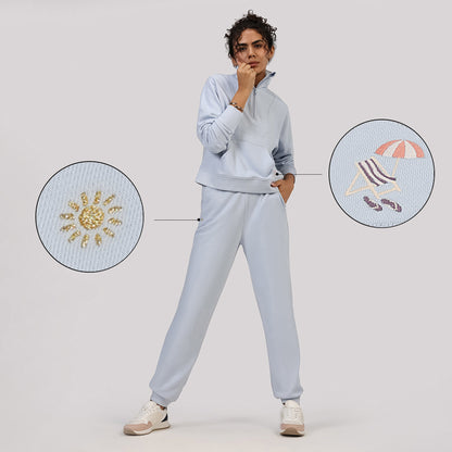 BlissTerry™ Cotton Pullover with Zipper