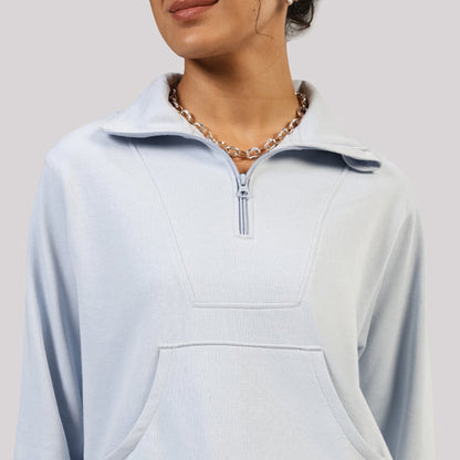 BlissTerry™ Cotton Pullover with Zipper