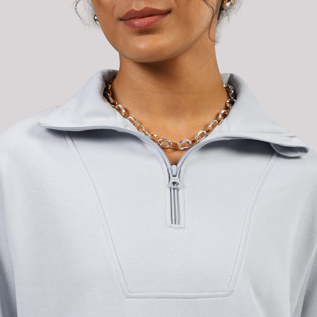 BlissTerry™ Cotton Pullover with Zipper
