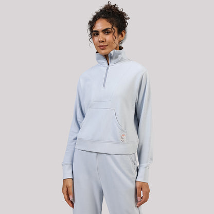BlissTerry™ Cotton Pullover with Zipper