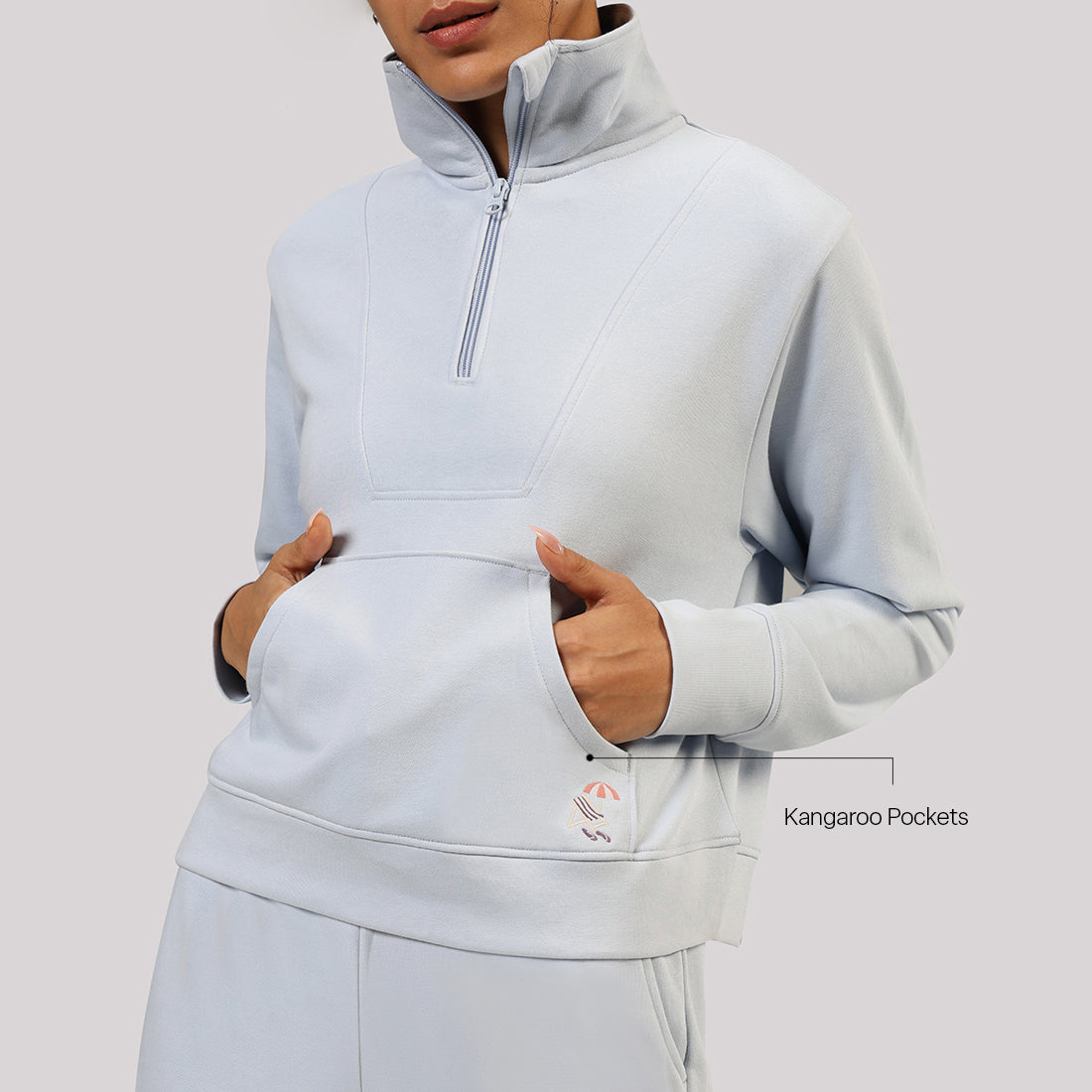BlissTerry™ Cotton Pullover with Zipper