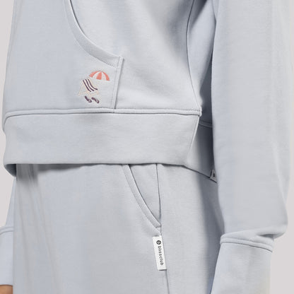 BlissTerry™ Cotton Pullover with Zipper