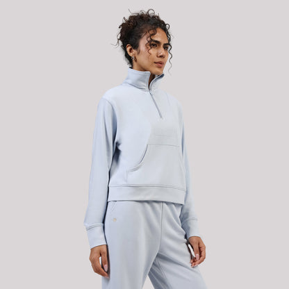 BlissTerry™ Cotton Pullover with Zipper