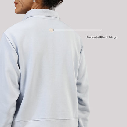 BlissTerry™ Cotton Pullover with Zipper