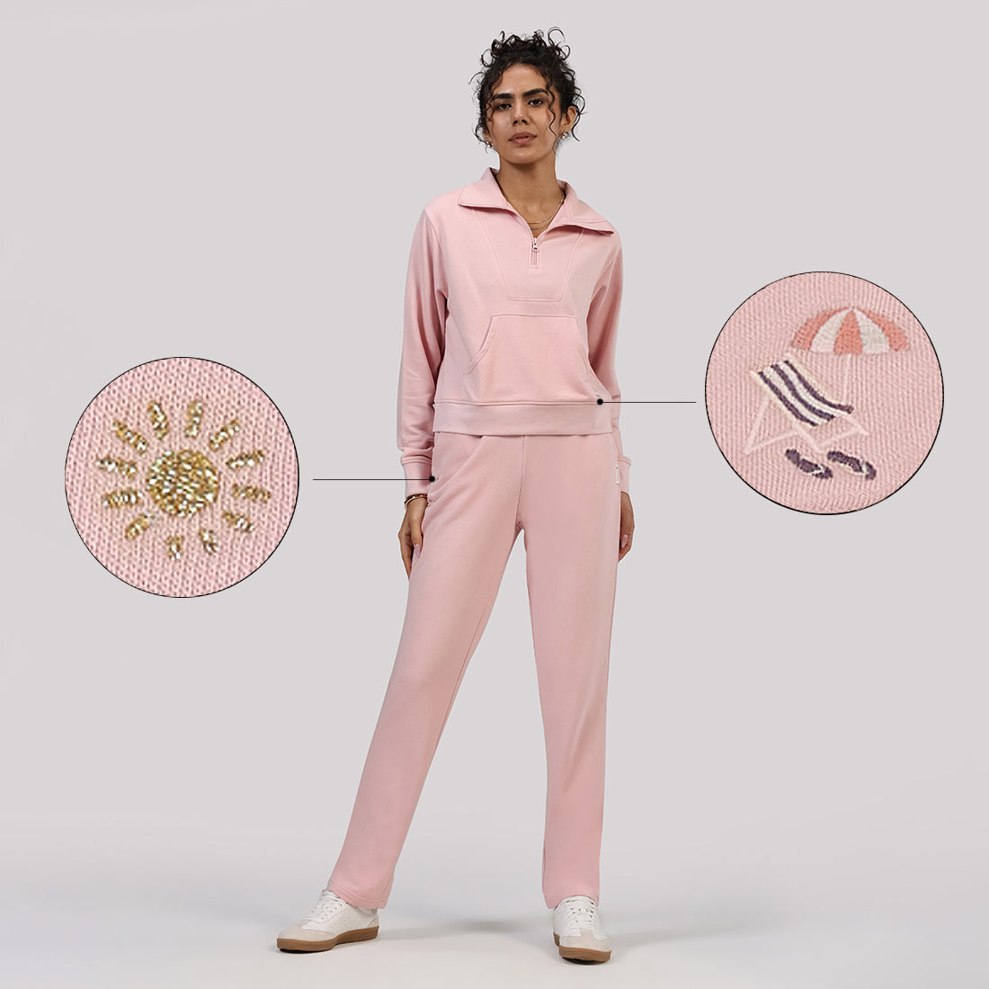 BlissTerry™ Cotton Pullover with Zipper