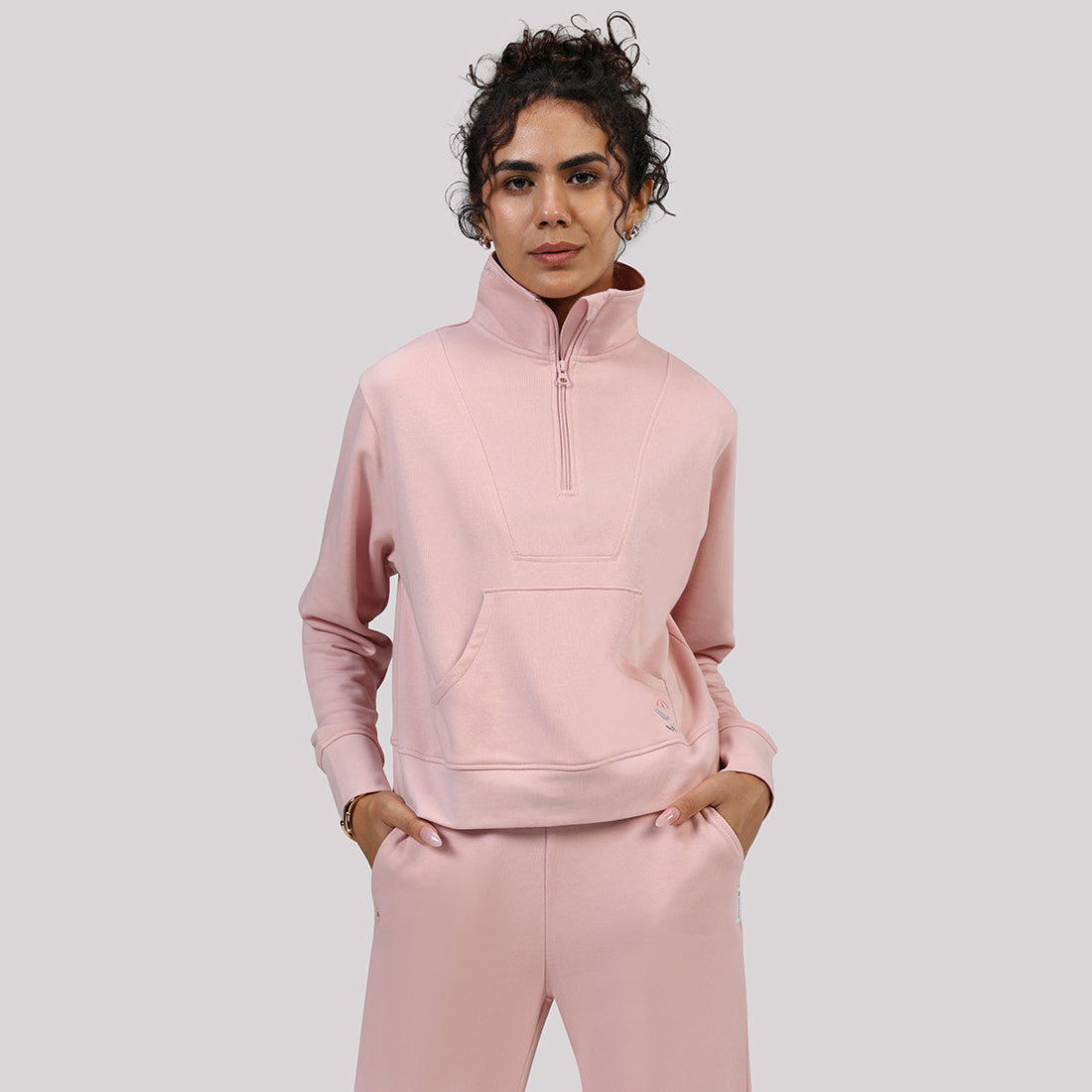 BlissTerry™ Cotton Pullover with Zipper