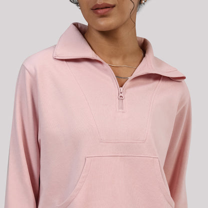 BlissTerry™ Cotton Pullover with Zipper