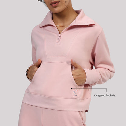 BlissTerry™ Cotton Pullover with Zipper