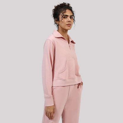 BlissTerry™ Cotton Pullover with Zipper