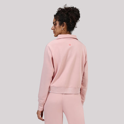 BlissTerry™ Cotton Pullover with Zipper